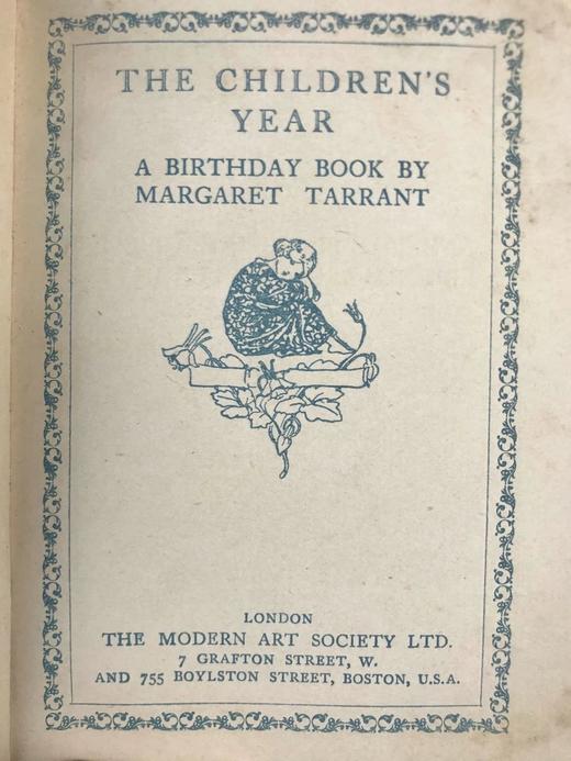 约20世纪早期 孩童生日书 玛格丽特塔兰特12幅彩色手工贴图 精装64开 商品图2