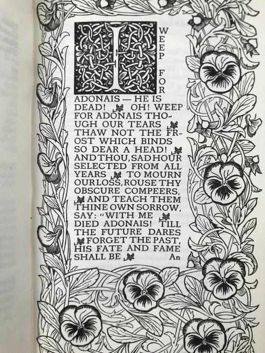 山谷出版社手工纸毛边装帧！1901-02年 雪莱诗集（全3卷） 查尔斯·里基茨设计 漆布精装18开 商品图5