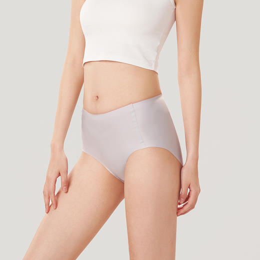 都市丽人基础系列随意裁零感无痕平角女士内裤新年本命年红品中腰平角裤LK35H8 商品图2