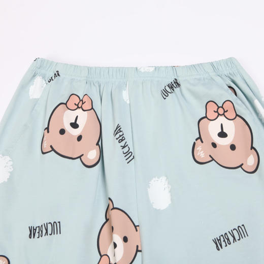 都市丽人26支棉质单面女士棉质薄款长袖长裤类家居服套装LH32L8 商品图6