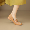 法式粗跟中跟，气质拼色软底单鞋OFSM-OF6781 商品缩略图2