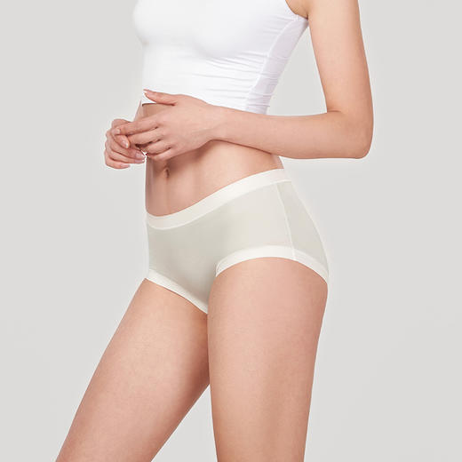 都市丽人时尚系列锦泳磨毛薄透丝滑中腰平角女士内裤LK35H7 商品图2