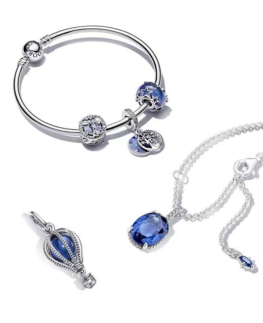 Pandora潘多拉星河环绕手镯套装925银蓝色情侣轻奢小众精致 商品图1