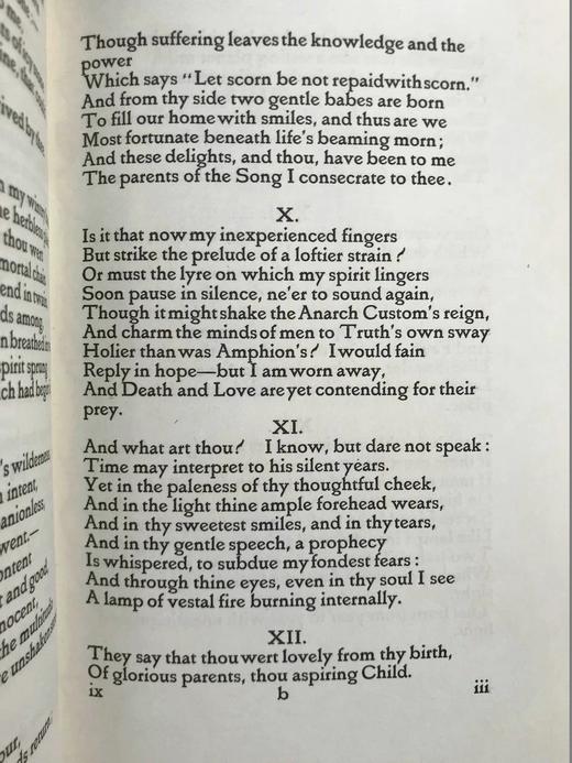 山谷出版社手工纸毛边装帧！1901-02年 雪莱诗集（全3卷） 查尔斯·里基茨设计 漆布精装18开 商品图6