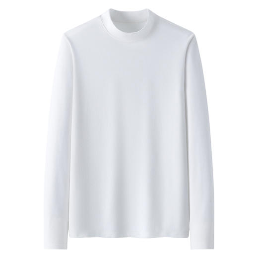 半身缘男装 秋季慵懒风半高领加绒长袖加厚针织衫打底衫6608 商品图9