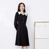诗梦黑色撞色连衣裙 商品缩略图0