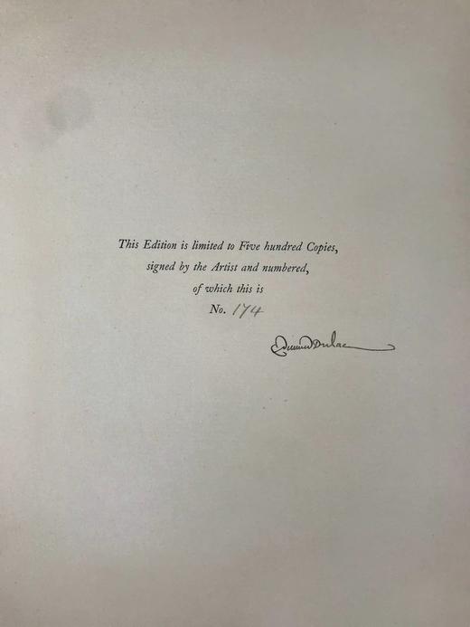 限量杜拉克签名版！（编号174） 约20世纪早期 辛巴达航海记与其他天方夜谭故事集 约22幅彩色手工贴图 全犊皮（vellum）精装大16开 商品图3