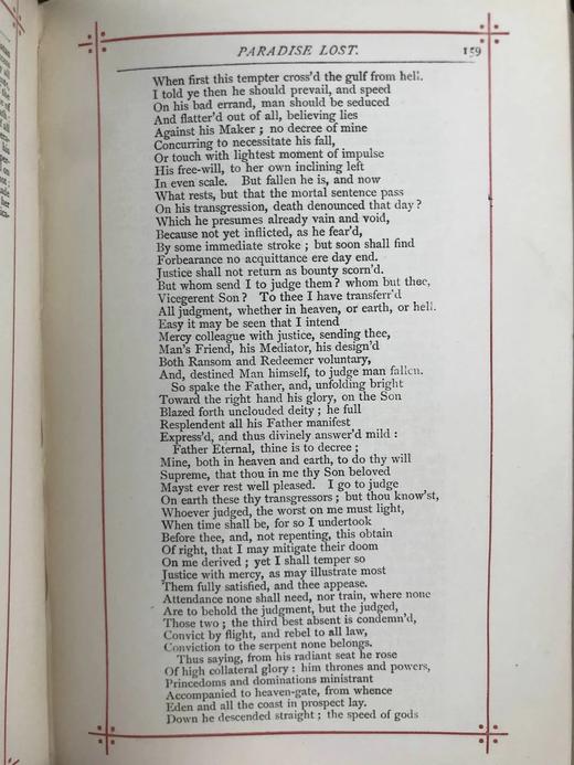 约19世纪后期 弥尔顿诗集 6幅手工贴图 漆布精装32开 商品图11