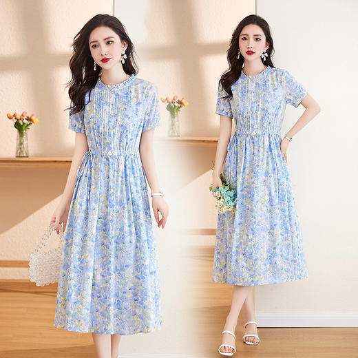 夏季新款，时髦减龄气质碎花连衣裙HR-NYMYZ3212 商品图1