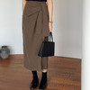 【不规则系带开叉半身裙女】2023秋季新款韩版高腰修身显瘦气质包臀裙，3D立体裁剪 显高显瘦，穿上后气质shi足的让姐妹们大方异彩简洁又不失气质的颜色搭配，将你的时尚气质休闲展现俏皮。 商品缩略图8