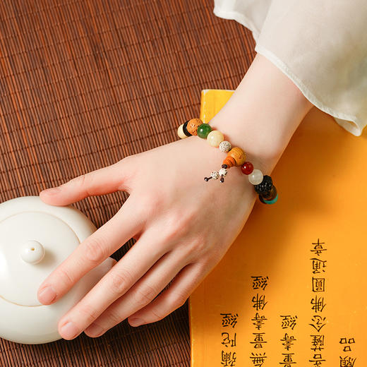 菩提、碧玉、玛瑙、檀木，多宝十八籽手串，好看又好盘 商品图4