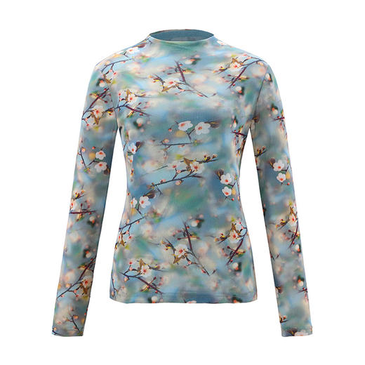 KQL 520N9919-1时尚长袖T恤遮肉显瘦舒适透气洋气上衣 商品图4