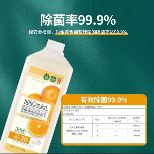 蔬果园洗洁精1280g*2瓶家用食品级果蔬清洗剂家庭装洗碗液 商品图1