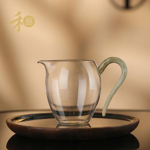 禾器凤仪·怡然茶海 手工公道杯高档耐热防烫玻璃分茶器具碧彩栗彩 商品图0