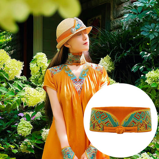 惜朱颜绣花颈圈 | 杨丽萍原创设计  | 现货加急发 商品图0