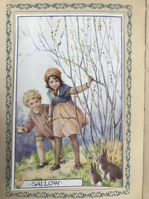 约20世纪早期 孩童生日书 玛格丽特塔兰特12幅彩色手工贴图 精装64开 商品图4