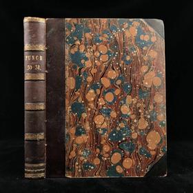 1856年 英国讽刺漫画杂志《笨拙》 数百幅插图 真皮精装16开