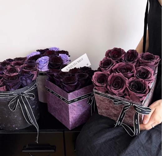 大理石梅紫酱圆盒 方盒套二 商品图3