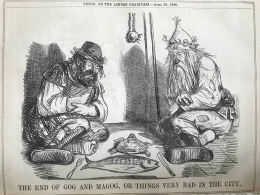 1856年 英国讽刺漫画杂志《笨拙》 数百幅插图 真皮精装16开 商品图4