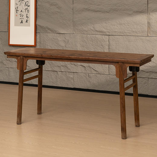 清 红木夹头榫刀牙板平头案 商品图4