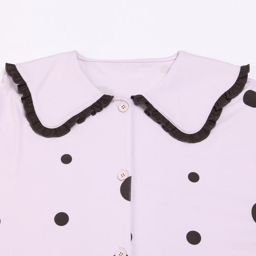 都市丽人生活家居女士睡衣26支CVC单面棉质薄款长袖长裤类家居服套装新年本命年红品LH31M5 商品图4