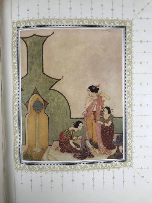 限量杜拉克签名版！（编号174） 约20世纪早期 辛巴达航海记与其他天方夜谭故事集 约22幅彩色手工贴图 全犊皮（vellum）精装大16开 商品图11