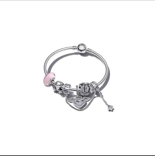 Pandora潘多拉天使之约手镯套装925银粉色女生可爱兔子轻奢 商品图0