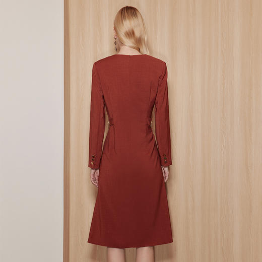 EITIE爱特爱秋季新款优雅收腰显瘦连衣裙7107822 商品图4