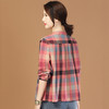 秋季多巴胺立领格子长袖衬衣，新款气质衬衫设计感上衣GYM-B1557 商品缩略图1