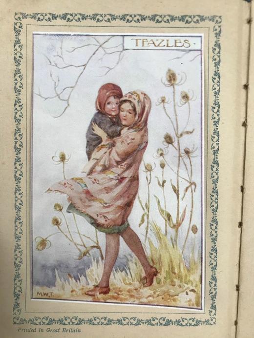 约20世纪早期 孩童生日书 玛格丽特塔兰特12幅彩色手工贴图 精装64开 商品图3