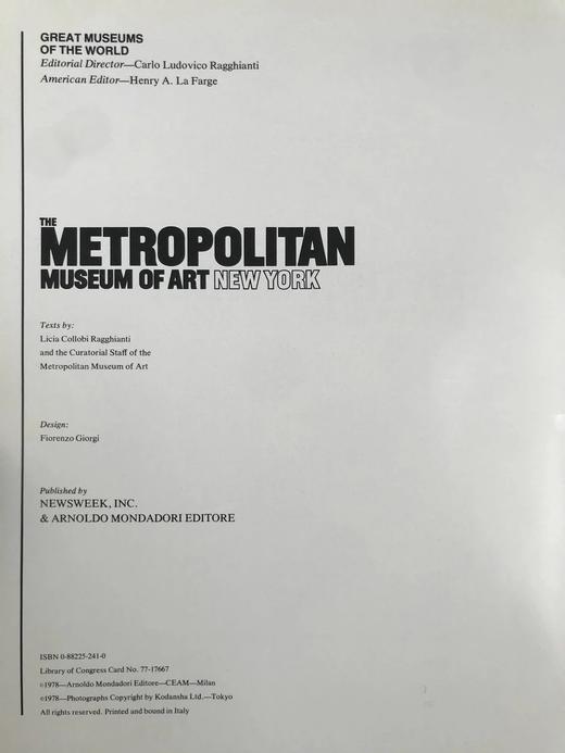 纽约大都会艺术博物馆图集（1978） 128幅彩色插图 精装大16开 商品图4