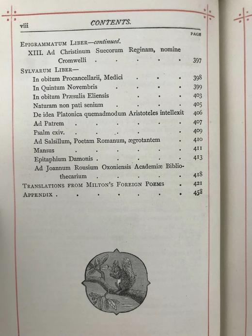 约19世纪后期 弥尔顿诗集 6幅手工贴图 漆布精装32开 商品图5