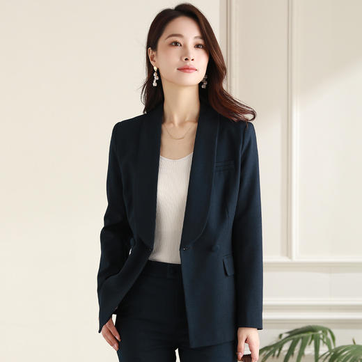【简约精致】罗蒙女式西服商务通勤经典百搭舒适长袖西服外套女 商品图8