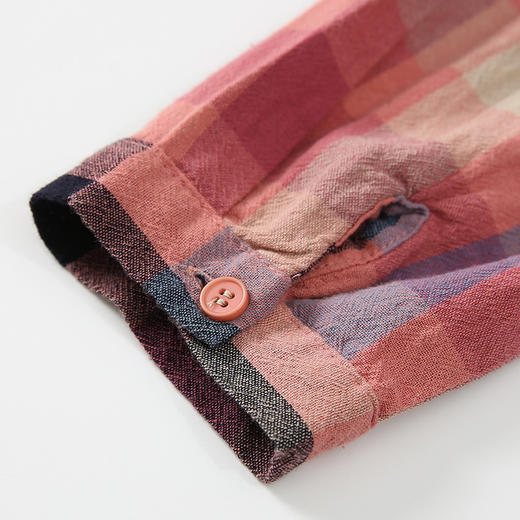 秋季多巴胺立领格子长袖衬衣，新款气质衬衫设计感上衣GYM-B1557 商品图3