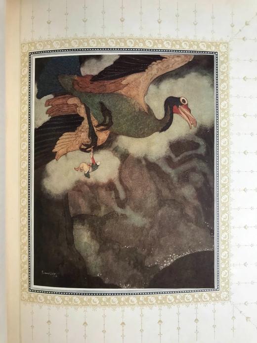 限量杜拉克签名版！（编号174） 约20世纪早期 辛巴达航海记与其他天方夜谭故事集 约22幅彩色手工贴图 全犊皮（vellum）精装大16开 商品图6