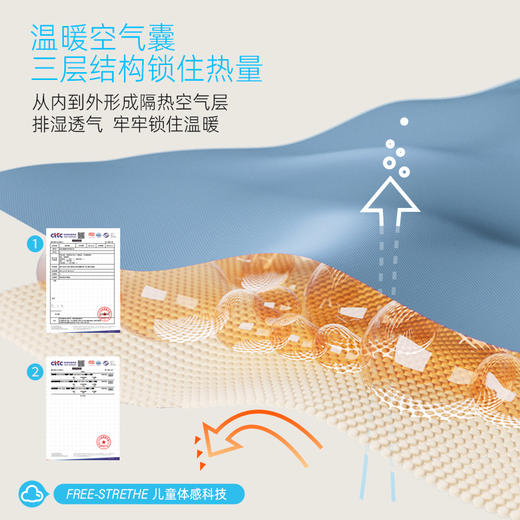 【100元任选2件】【轻暖又防风】儿童撞色拼接运动卫衣连帽外套PQWT2308 商品图3