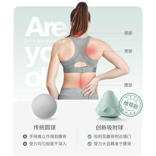 吸附式筋膜球按摩球肩颈膜放松深度按摩背部肌肉足底经络康复 商品图1