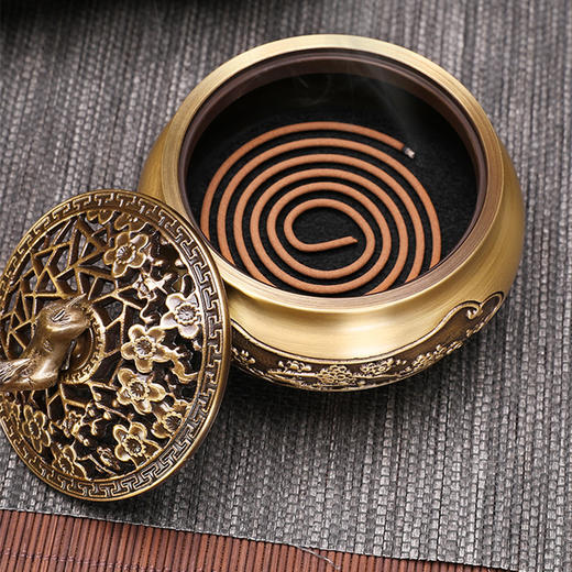 福禄双全(梅鹿)°铜香炉 商品图2