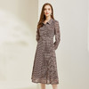 NG807斯尔丽瑟俪2023秋季新款定位弹力印花高腰节显瘦长袖A摆连衣裙 商品缩略图2