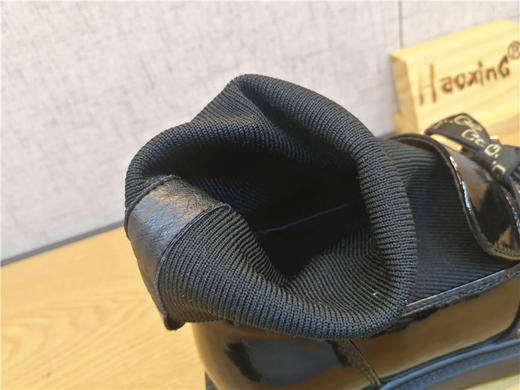 豪行秋冬季新款女单靴21301226专柜正品真皮时尚英伦低跟女鞋 商品图3