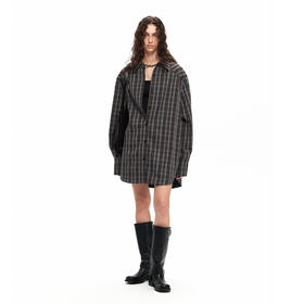 NUTH“苏格兰复古格型”｜大廓形慵懒风oversize长袖衬衫外套