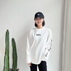 早秋新款手臂字母印花圆领宽松长袖T恤卫衣男女同款 商品缩略图0