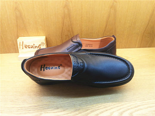 豪行秋冬新款11315910纯皮牛皮商务休闲男鞋单鞋皮鞋专柜正品 商品图3