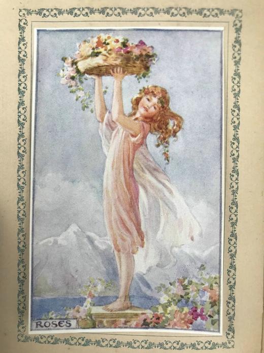 约20世纪早期 孩童生日书 玛格丽特塔兰特12幅彩色手工贴图 精装64开 商品图8