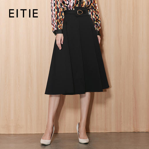 EITIE爱特爱秋季新款气质通勤显瘦百搭伞裙高腰半身裙7106807 商品图0