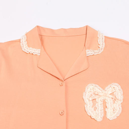 都市丽人好睡好眠女士睡衣单面无尘棉棉质薄款长袖长裤类家居服套装新年本命年红品LH31H2 商品图5