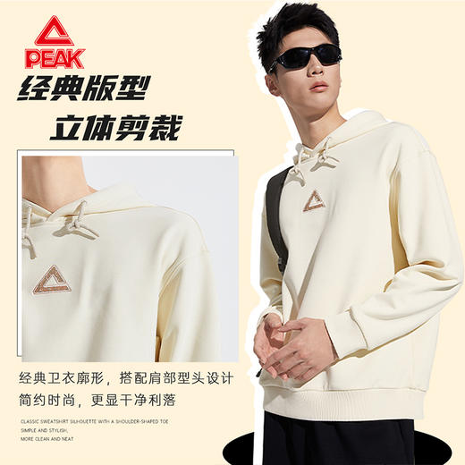 匹克2023秋季新款潮流系列男款连帽抓毛卫衣DF633550 商品图1