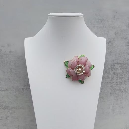 订购6个月到｜Gripoix Paris-Vintage-Flower Pearl-复古 琉璃 琉璃珍珠 胸针（粉色）（胸针/项链两用）［法国设计师］ 商品图2