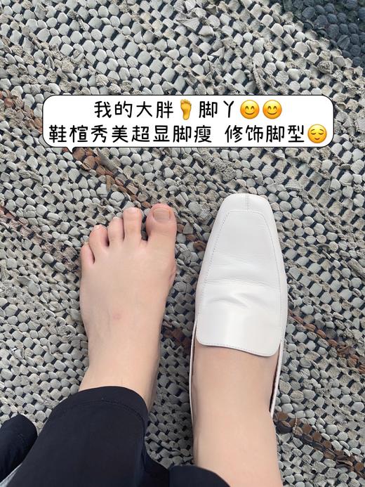 花花团【醉篙端3cm跟高一脚蹬乐福鞋】DA牌工厂定制！chao薄细腻头层胎牛皮鞋面，轻盈舒适透气贴合脚背；里垫牛皮眞皮透气耐磨舒适柔软；鞋楦上脚显秀气显瘦，一年四季百搭时髦优雅舒适显气质深口鞋(现货） 商品图3