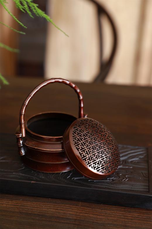 万字纹紫铜手提炉 商品图1